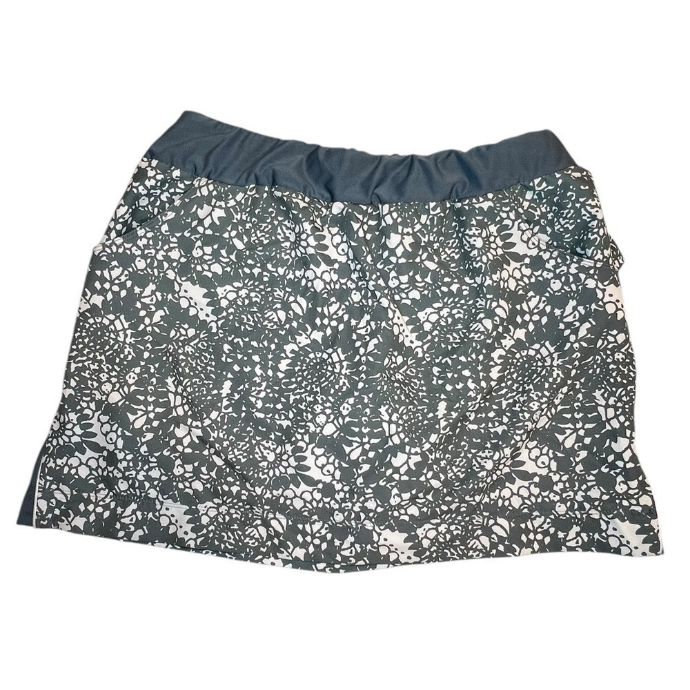 Mondetta Women's Skort - Size Large - Gray & White Abstract Print
